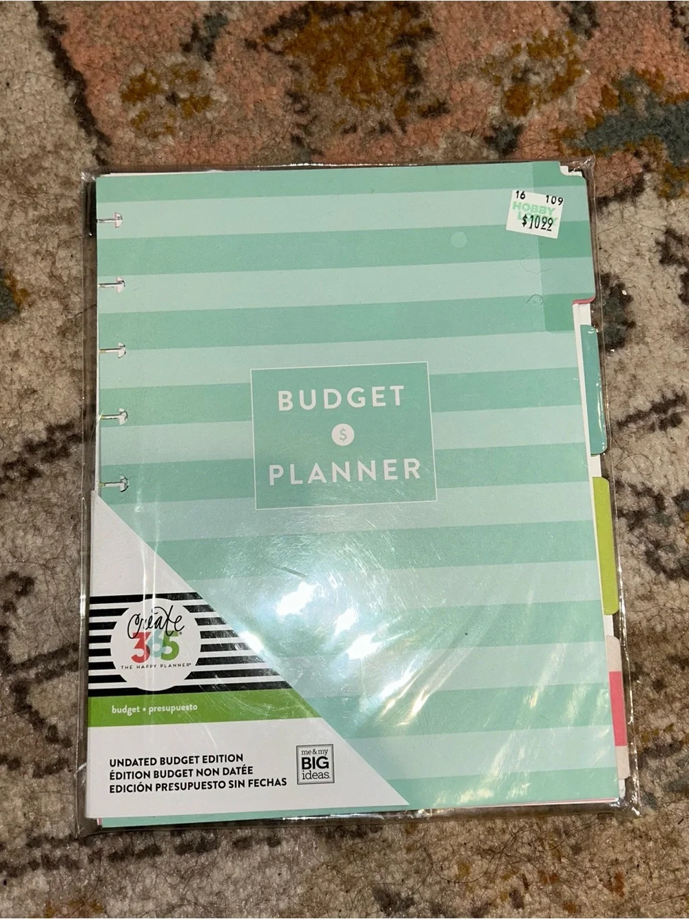 The Happy Planner Mint Striped Budget Planner Pages